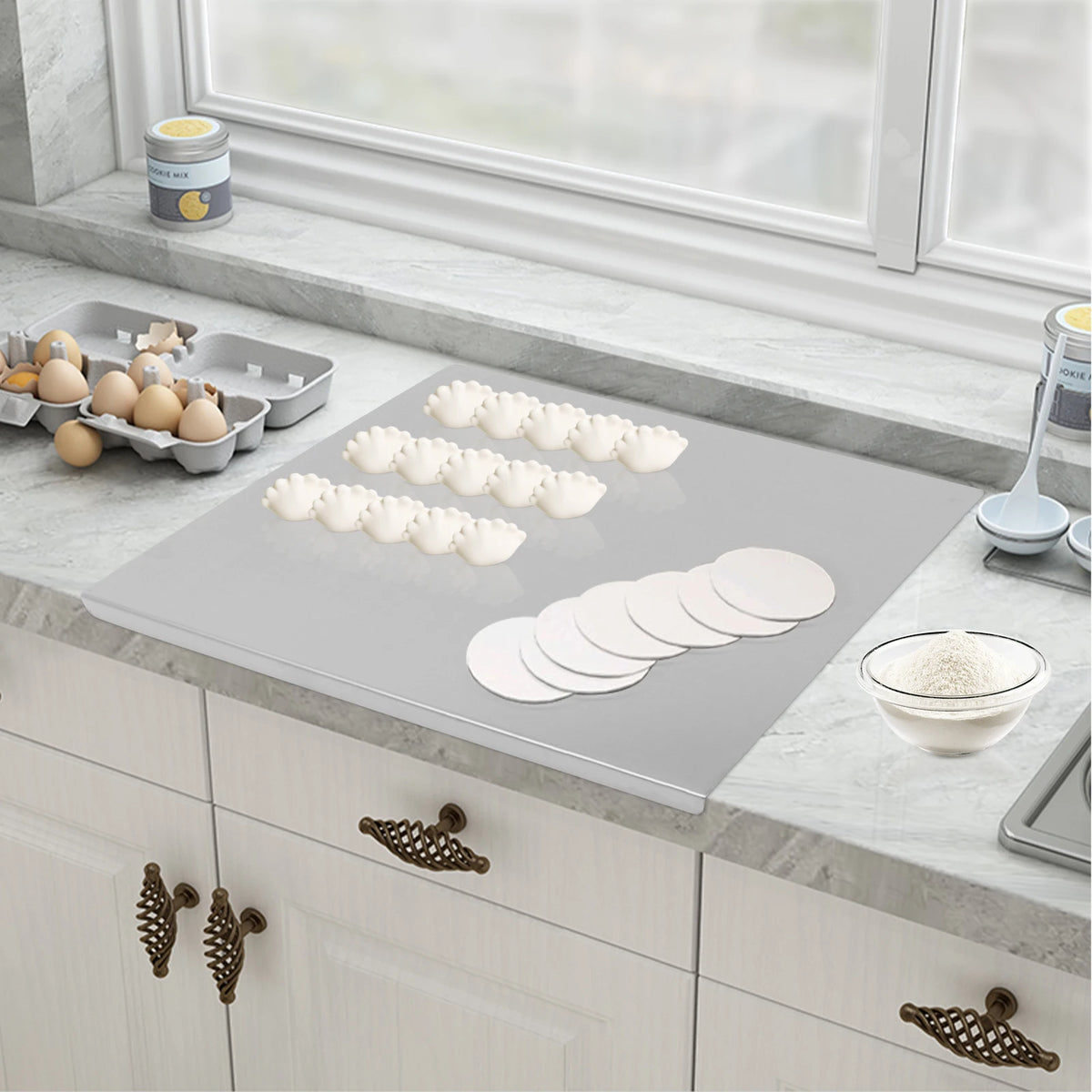 Commercial Grade Stainless Steel Chopping Board With Folded Edge Design