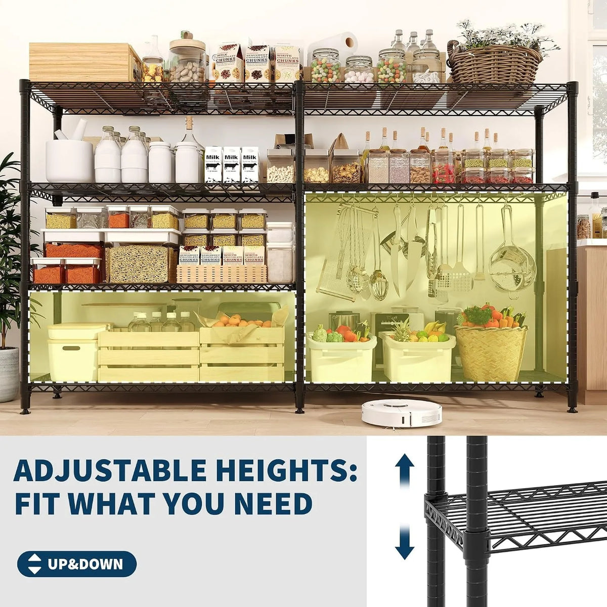 Heavy Duty Adjustable Metal Storage Shelving Rack For Garage
