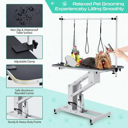 Garvee Electric Height Adjustable Pet Grooming Table With Arm