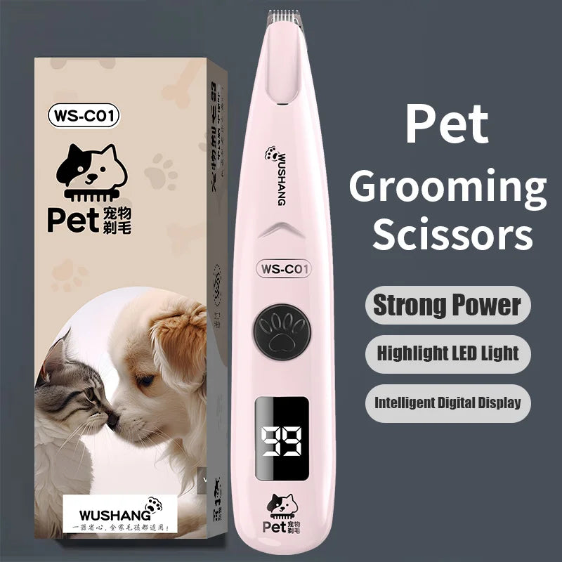LED Rechargeable Waterproof Low Noise Pet Dog Grooming Trimmer