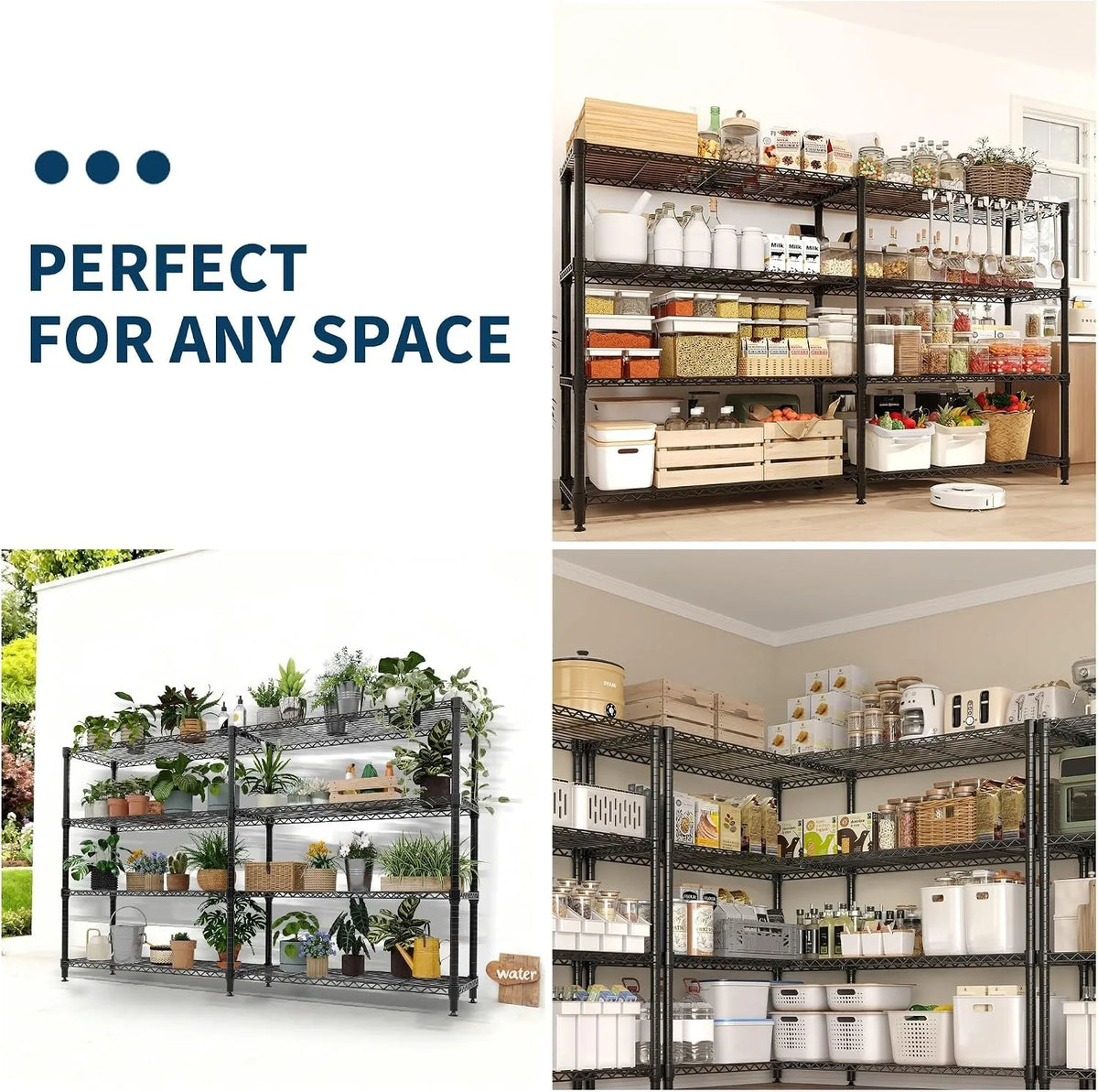 Heavy Duty Adjustable Metal Storage Shelving Rack For Garage