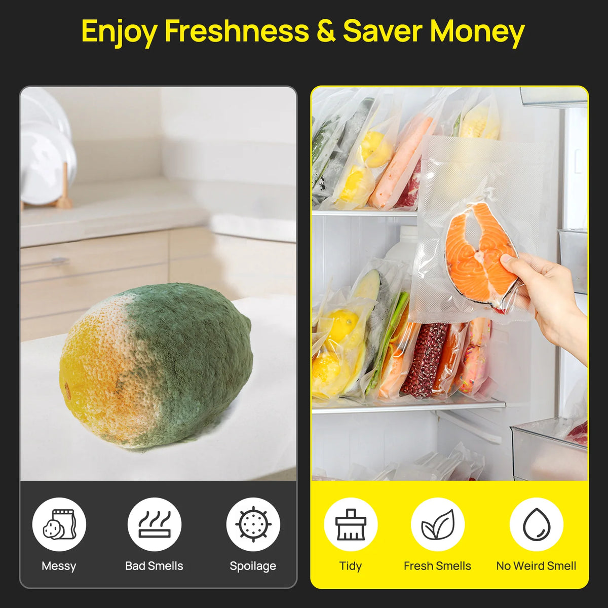 Seatao Commercial Automatic Vacuum Sealer Machine With Built In Cutter