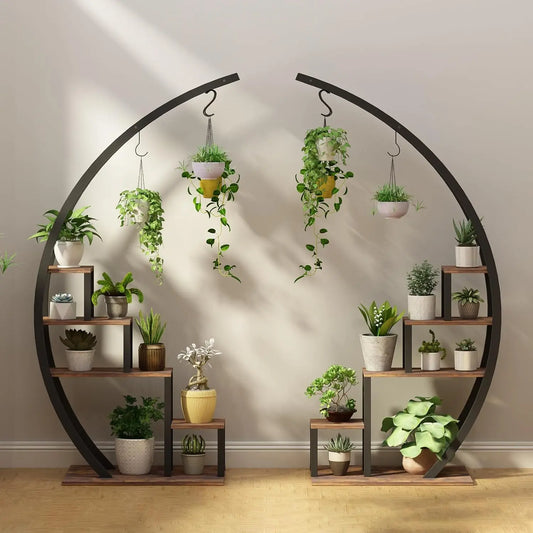 Twister Ck Five Tier Metal Plant Stand For Home Patios