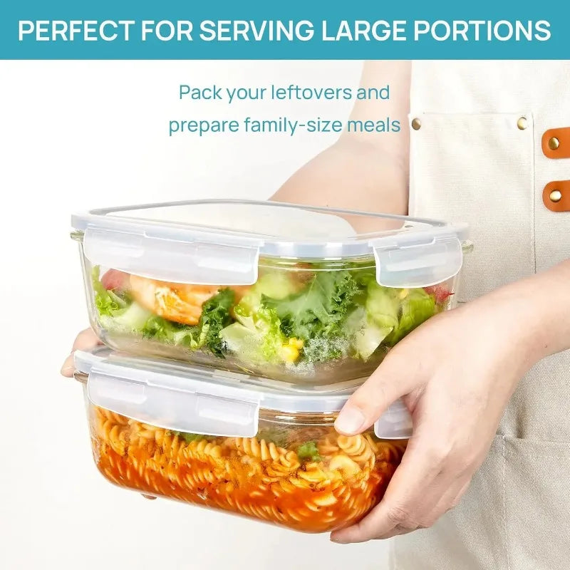 Premium Airtight Borosilicate Glass Storage Containers With Lids
