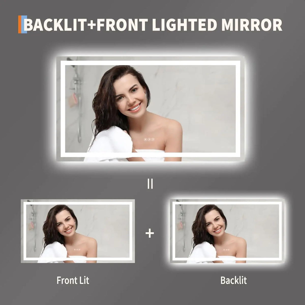 Twister Ck Led Bathroom Mirror With Anti Fog And Dimming