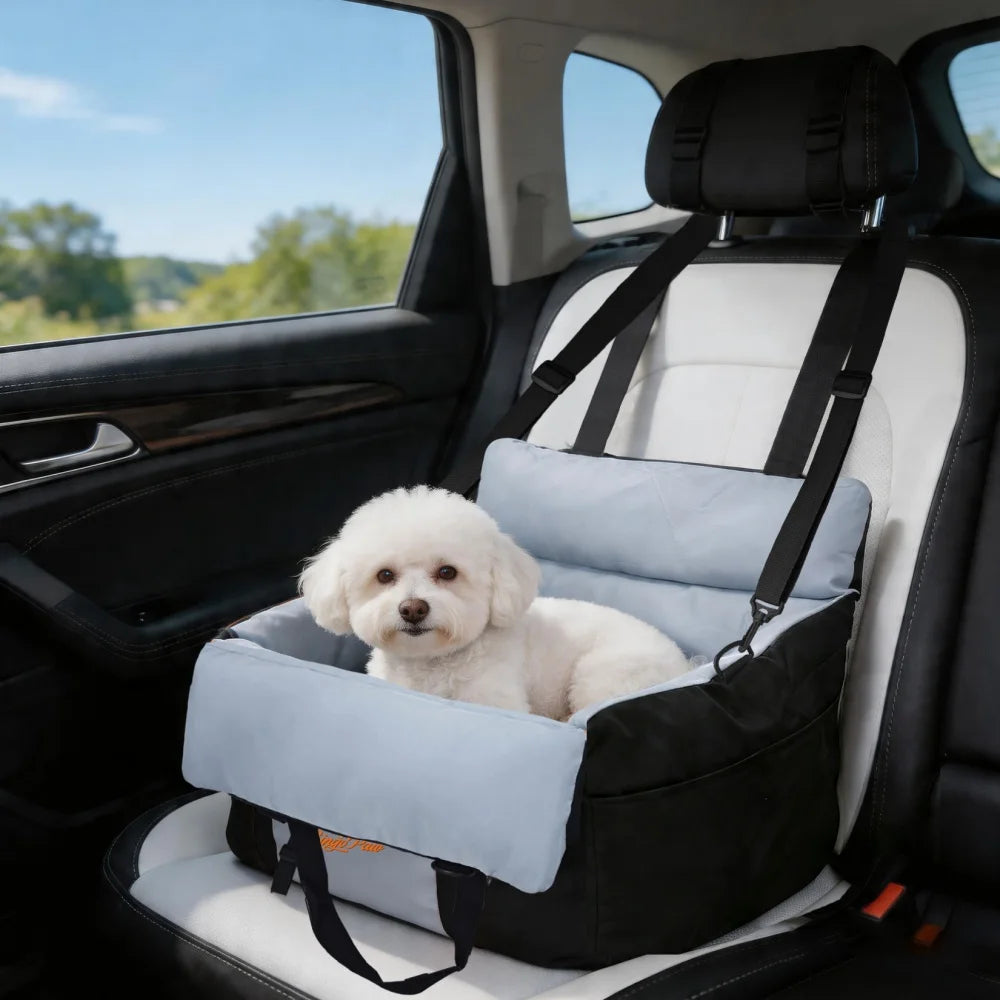 Borwart Portable Dog Car Booster Seat With Safety Belt