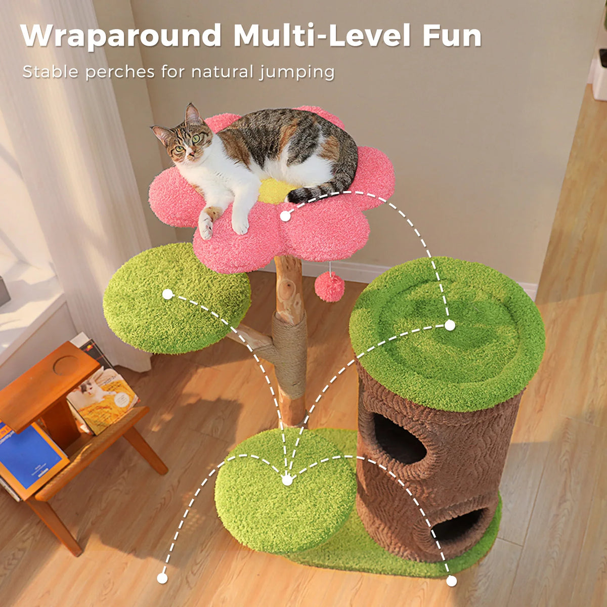 PAWZ Road Sturdy Cat Tower With Four Spacious Luxury Condos