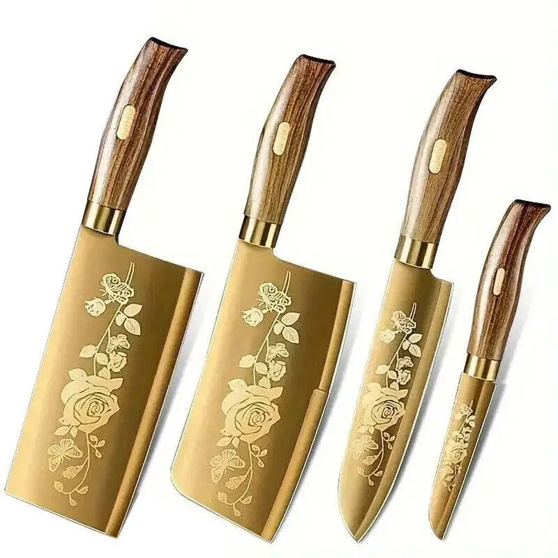 Premium Titanium Coated Stainless Steel Kitchen Knife Set