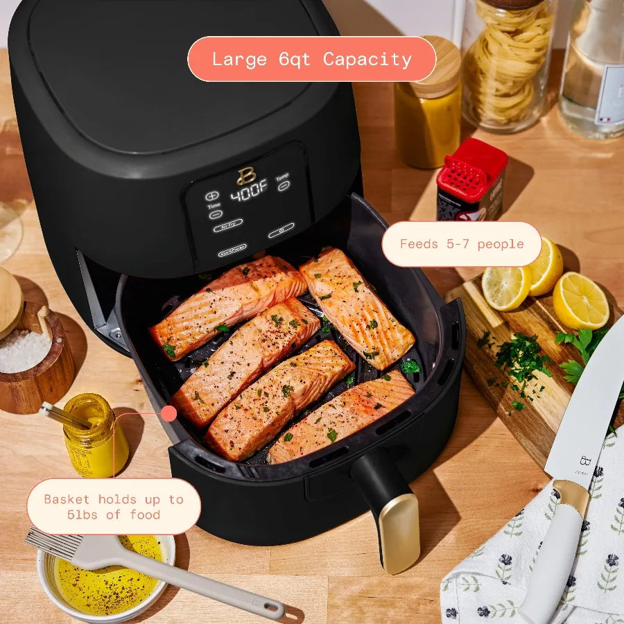 Beautiful Air Fryer Featuring TurboCrisp and Nonstick Ceramic Technology
