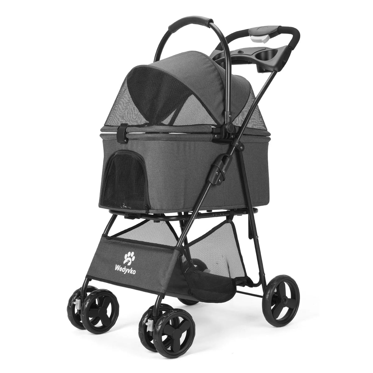 All Terrain Folding Pet Stroller With Removable Carrier For Pets