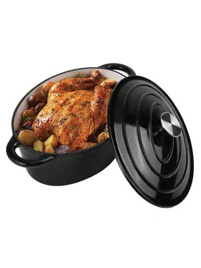 Enameled Cast Iron Oval Dutch Oven Pot For Cooking And Baking