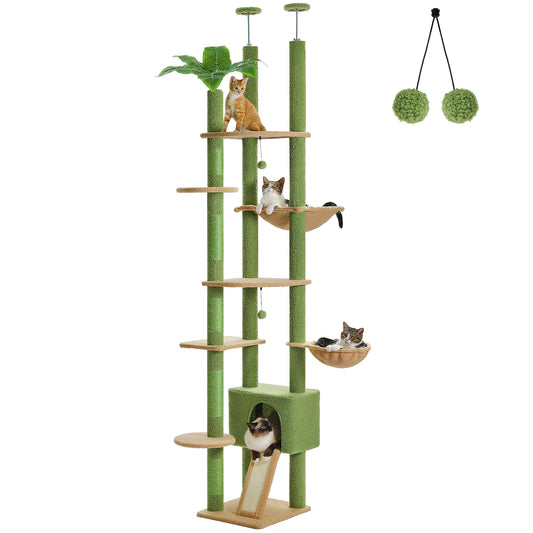 Petepela Cactus Cat Tree With Adjustable Height And Scratching Post