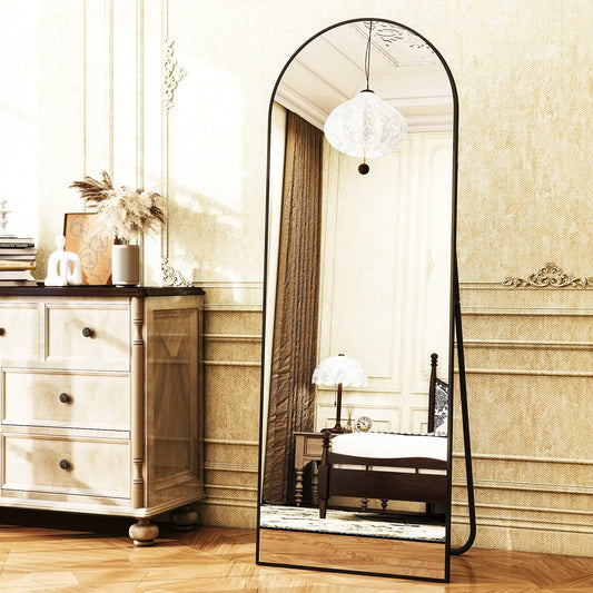 Modern Arched Floor Mirror Free Standing Full Body Home Decor