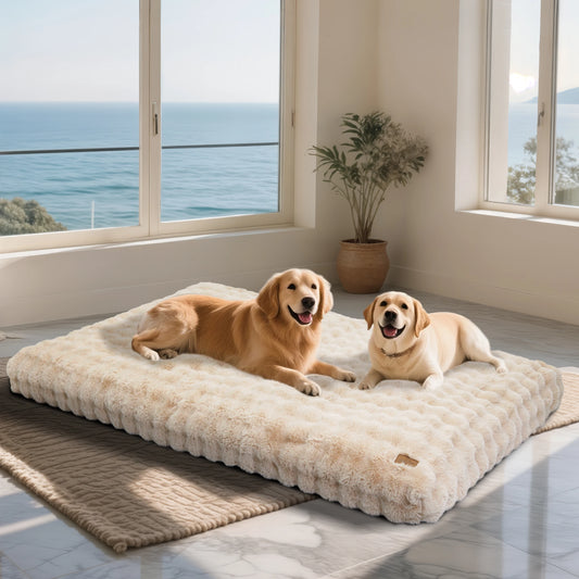 Bingopaw Ultra Soft Plush Calming Dog Bed With Removable Cover