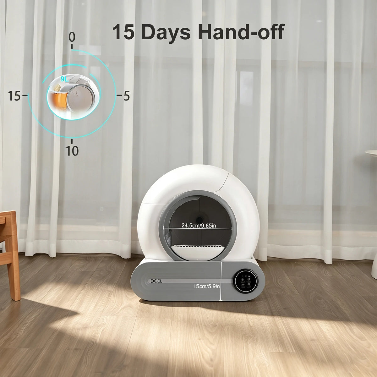 DOEL Automatic Smart Self Cleaning Cat Litter Box App Controlled