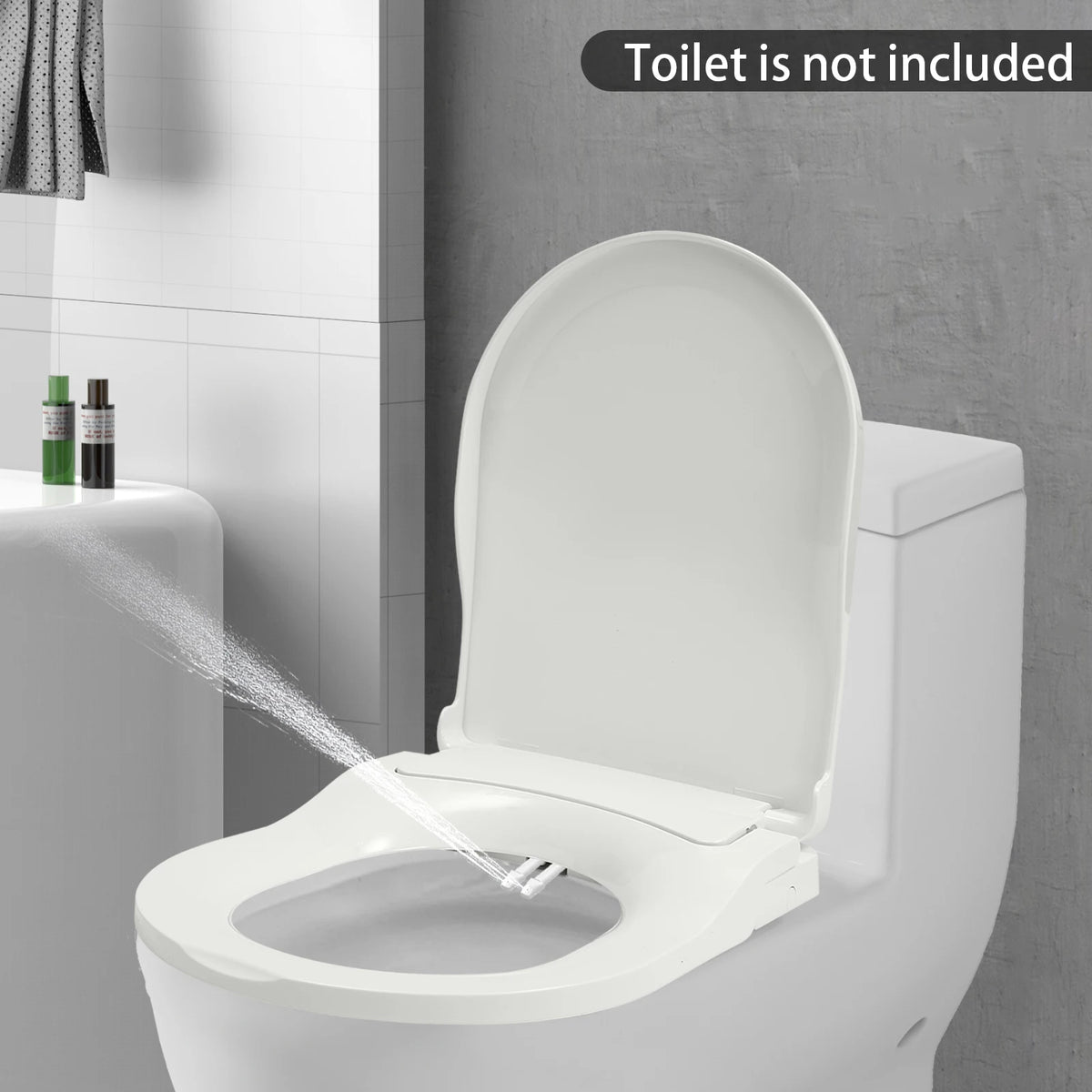 Dual Nozzle Non Electric Bidet Toilet Seat For Elongated Models