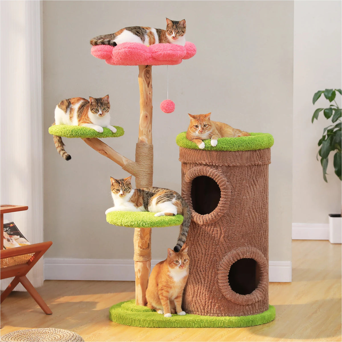 PAWZ Road Sturdy Cat Tower With Four Spacious Luxury Condos