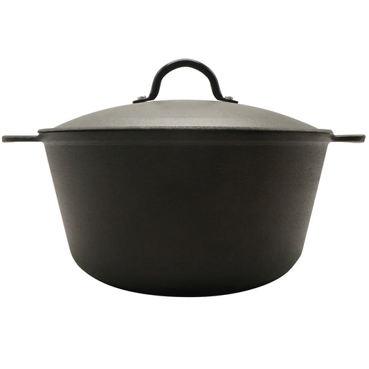 HanSMART Cast Iron Dutch Oven With Lid For Everyday Cooking