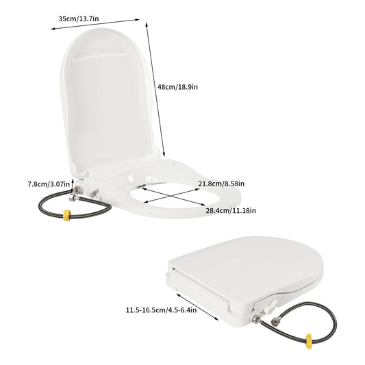 Dual Nozzle Non Electric Bidet Toilet Seat For Elongated Models
