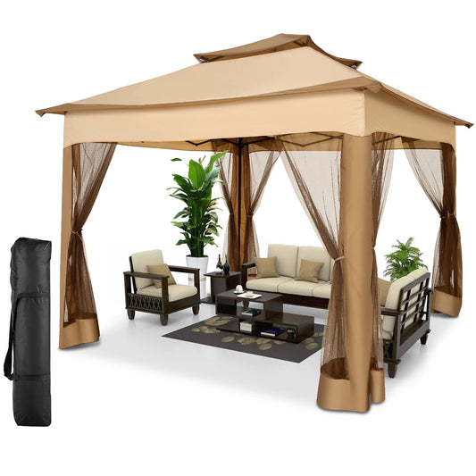 Cobizi Adjustable Pop Up Gazebo Canopy With Mosquito Netting
