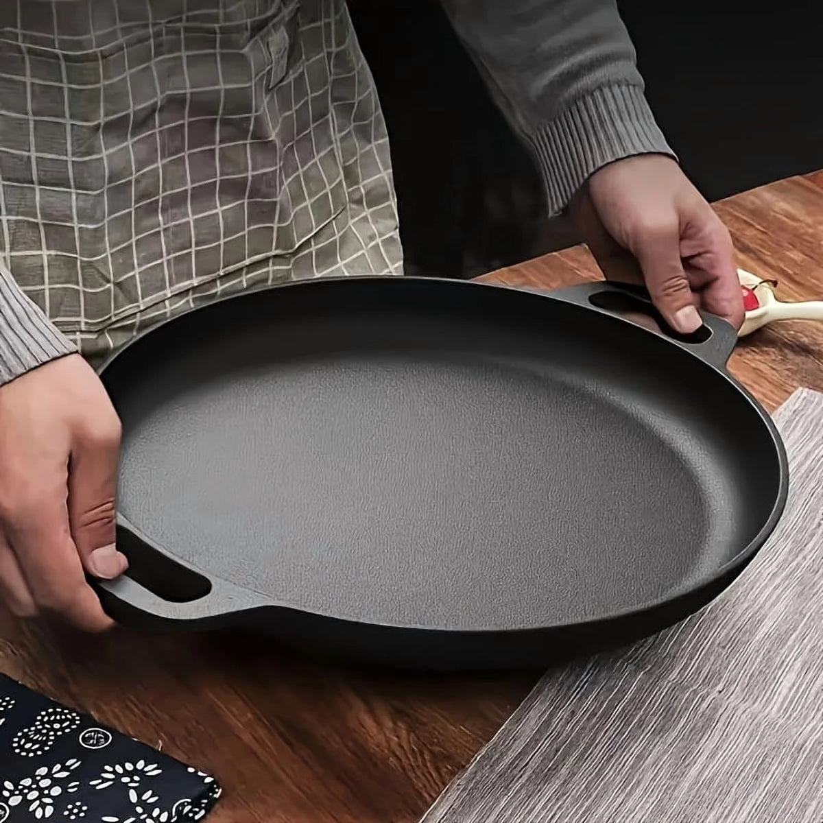Multifunctional Cast Iron Skillet Nonstick Cooking Pan