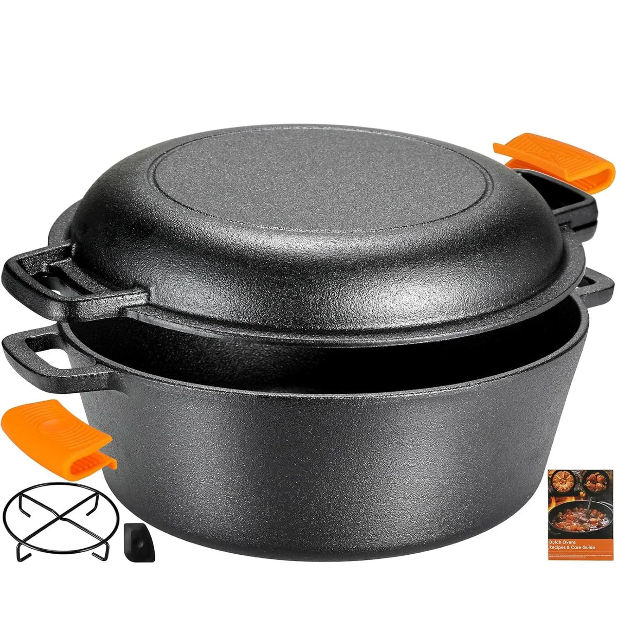 Heavy Cast Iron Dutch Oven Pot For Cooking With Lid