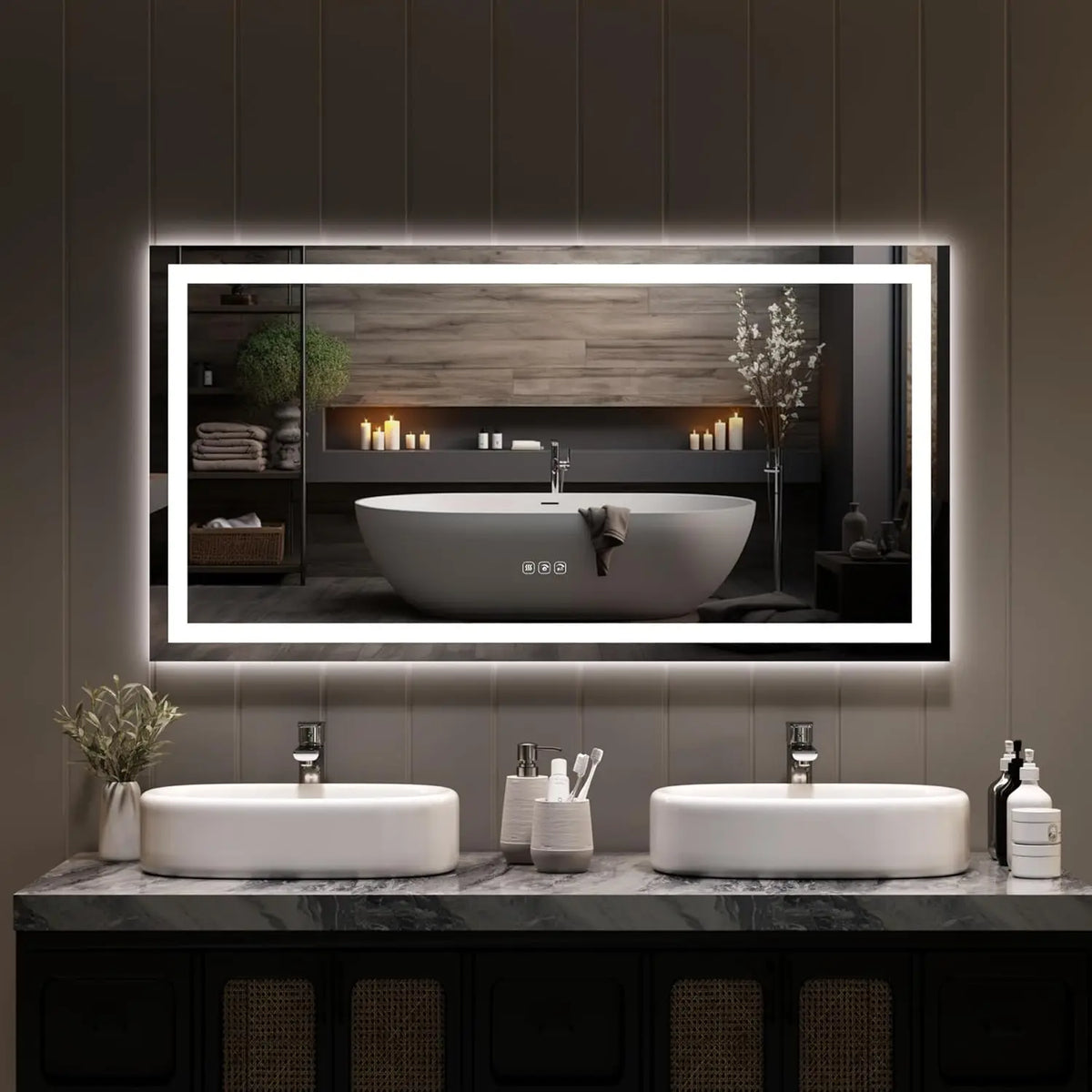 Twister Ck Led Bathroom Mirror With Anti Fog And Dimming