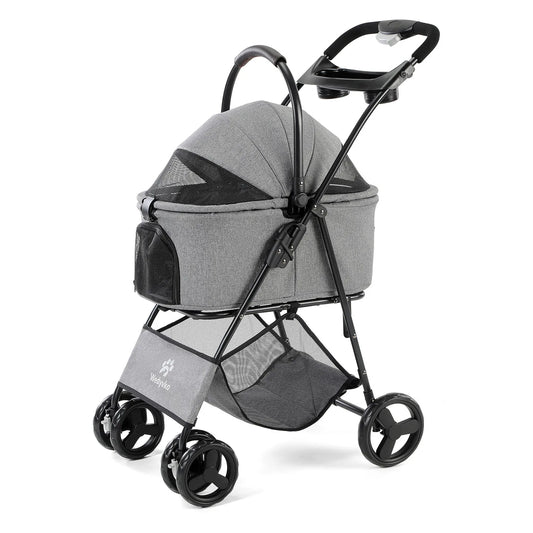 All Terrain Folding Pet Stroller With Removable Carrier For Pets
