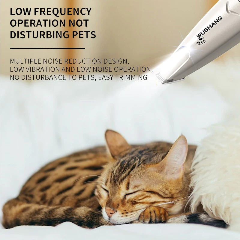 LED Rechargeable Waterproof Low Noise Pet Dog Grooming Trimmer