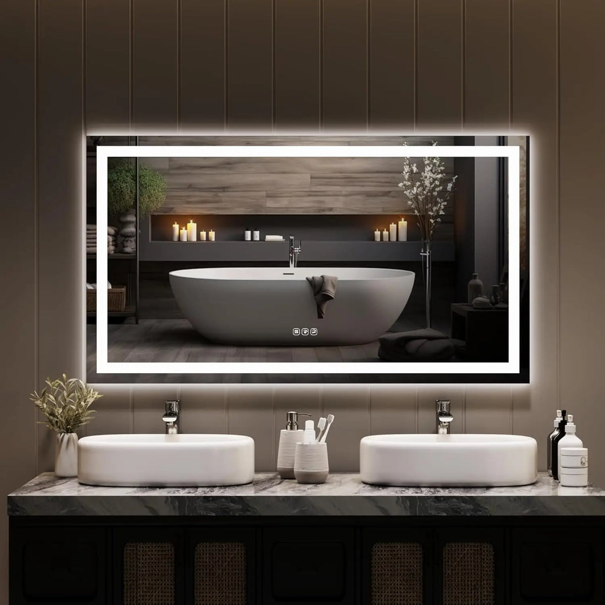 Twister Ck Led Bathroom Mirror With Anti Fog And Dimming