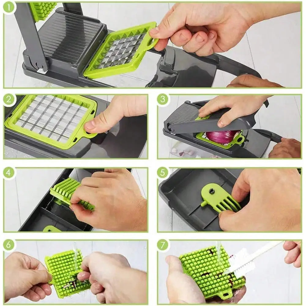 Manual Multifunction Kitchen Set Vegetable Fruit Chopper Grater