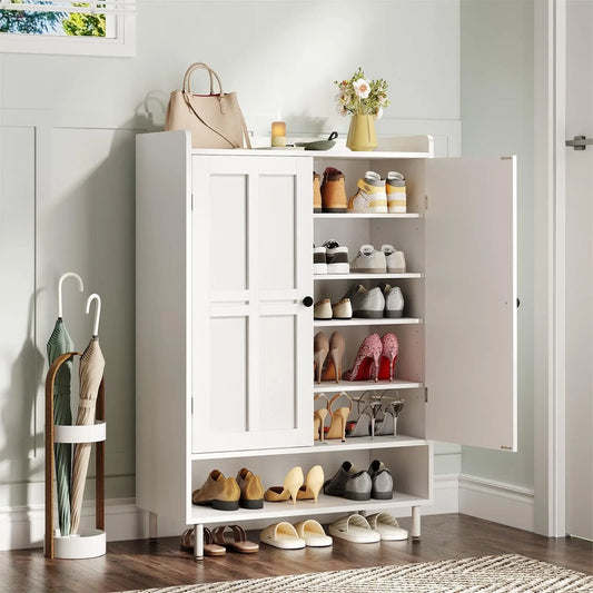 Onbrill Entryway Shoe Storage Cabinet With Doors And Metal Legs