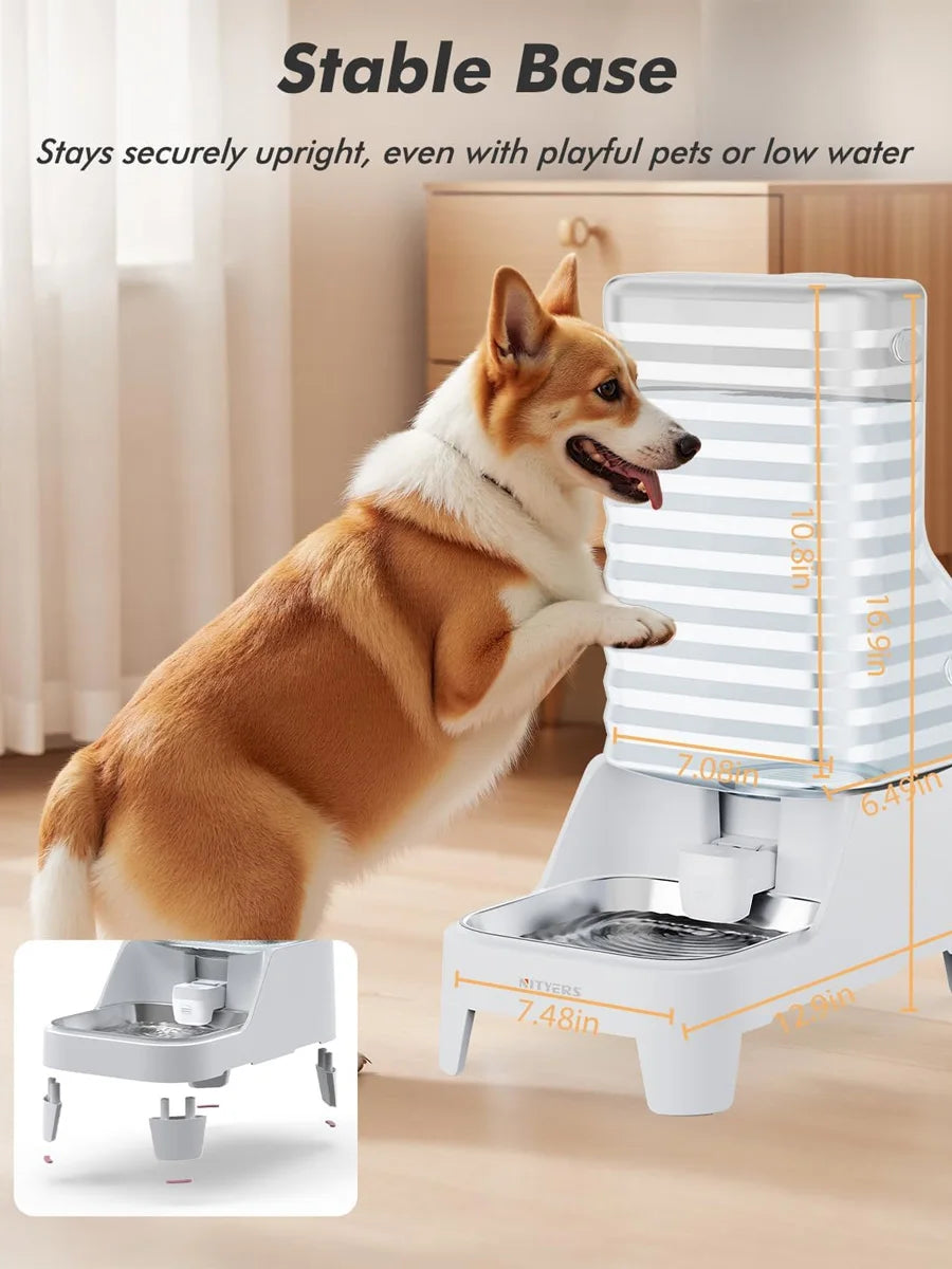 Nityers Gravity Pet Water Dispenser Stainless Steel Bowl